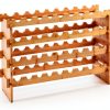 Amazon Basics Bamboo Wine Rack 36 Bottle Modern Design-0