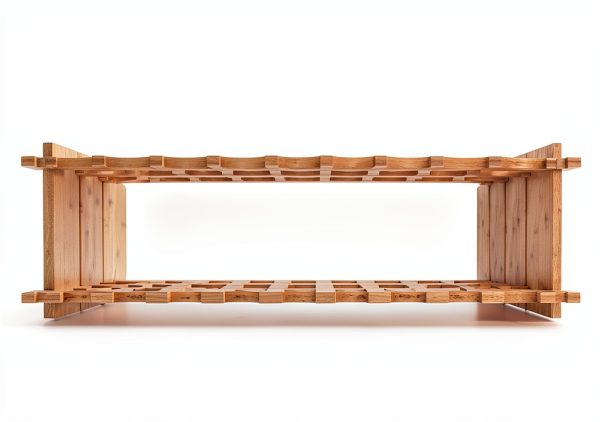 Amazon Basics Bamboo Wine Rack 36 Bottle Modern Design-3