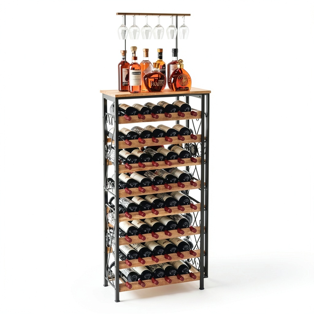 Sonyabecca wine rack in a rustic kitchen setting