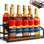 Kimilus Metal Coffee Syrup Rack Modern Kitchen Organizer-0