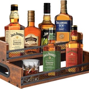 Alyoen Wood Wine Rack Modern Countertop Storage Waterproof-0