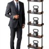 Tall Wine Rack Hencawima Black Matte Freestanding-2