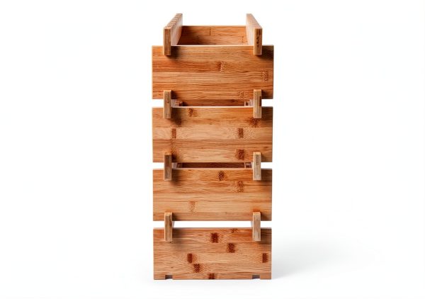 Amazon Basics Bamboo Wine Rack 36 Bottle Modern Design-2
