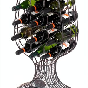 Vintiquewise Bronze Wine Rack Vintage Style 12 Bottle Holder-0