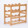 FOSTERSOURCE Bamboo Wine Rack Modern Design Countertop-1