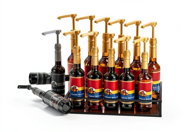Kimilus Metal Coffee Syrup Rack Modern Kitchen Organizer-6