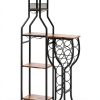 HavenlyYouth Freestanding Wine Rack Antique Brown-2