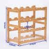 FOSTERSOURCE Bamboo Wine Rack Modern Design Countertop-2