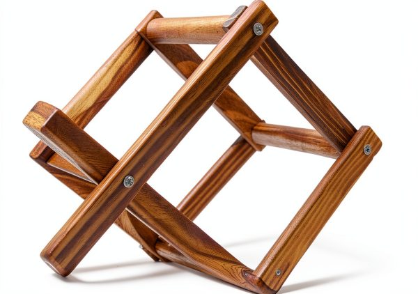 MUGLIO Wine Rack 3 Bottle Modern Stained-3