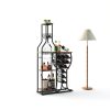 HavenlyYouth Freestanding Wine Rack Antique Brown-7