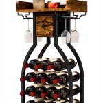 Wine Rack IBUYKE Classic Freestanding Wood Metal-0