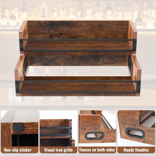 Wooden Coffee Syrup Rack Alyoen 2‑Tier Stand-5