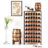Sonyabecca Wine Rack Freestanding Iron Wood Farmhouse Style-8