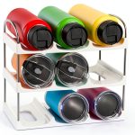 LANDNEOO White 3‑Tier Water Bottle Rack ABS Design-0