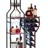HavenlyYouth Freestanding Wine Rack Antique Brown-0