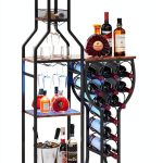 HavenlyYouth Freestanding Wine Rack Antique Brown-0
