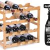FOSTERSOURCE Bamboo Wine Rack Modern Design Countertop-5
