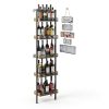 Tall Wine Rack Hencawima Black Matte Freestanding-0