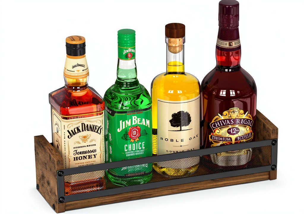 Installing Alyoen Wood Wine Rack Freestanding Display Shelf Classic on a kitchen countertop