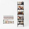 Tall Wine Rack Hencawima Black Matte Freestanding-1
