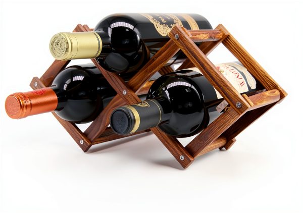 MUGLIO Wine Rack 3 Bottle Modern Stained-2