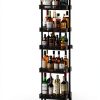 Tall Wine Rack Hencawima Black Matte Freestanding-5