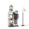 HavenlyYouth Freestanding Wine Rack Antique Brown-5