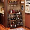 Hayexiha 3-Tier Wine Rack Black MDF Bar Stand-3