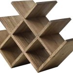 KIRIGEN Wooden Wine Rack 8 Bottle Dark Brown Modern Design-0