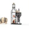 HavenlyYouth Freestanding Wine Rack Antique Brown-1
