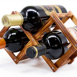 MUGLIO Wine Rack 3 Bottle Modern Stained-0