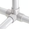 PVC Barbed Elbow Fitting QWORK 1/2 Inch 4‑Way Pack of Eight SCH40-4