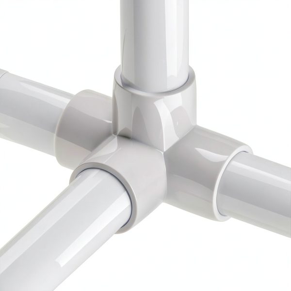 PVC Barbed Elbow Fitting QWORK 1/2 Inch 4‑Way Pack of Eight SCH40-4