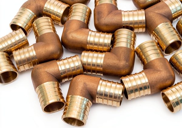 VENTRAL 3/4" Brass Elbow Pipe Fitting Bronze NPT Thread 10 Pack-0