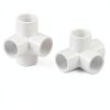 PVC Barbed Elbow Fitting QWORK 1/2 Inch 4‑Way Pack of Eight SCH40-5
