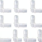 Cobetter 90° Polypropylene Barbed Elbow 3/8 Inch Translucent 10pcs-0