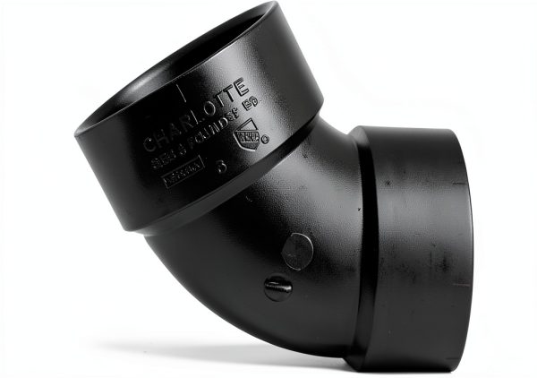 Charlotte Pipe 1-1/2 in Hub Elbow Fitting Black Plastic ABS003190600HA-0