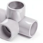 PVC Barbed Elbow Fitting QWORK 1/2 Inch 4‑Way Pack of Eight SCH40-0