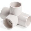PVC Barbed Elbow Fitting QWORK 1/2 Inch 4‑Way Pack of Eight SCH40-2