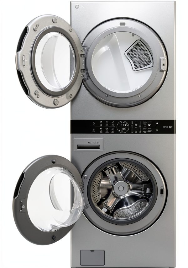 LG WashTower 4.5 Cu.Ft. Washer 7.4 Cu.Ft. Dryer Graphite Steel-4