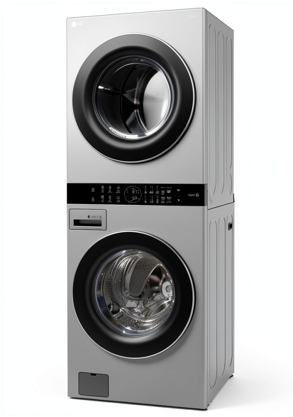 LG WashTower 4.5 Cu.Ft. Washer 7.4 Cu.Ft. Dryer Graphite Steel-3