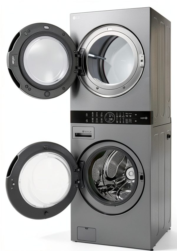 LG WashTower 4.5 Cu.Ft. Washer 7.4 Cu.Ft. Dryer Graphite Steel-5