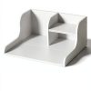 DTK Washer Dryer Countertop with Shelf Single White Wood Design-2
