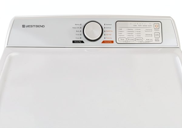 West Bend Vented Gas Dryer Front Load 7 cu ft White with LED Display-8