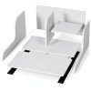 DTK Washer Dryer Countertop with Shelf Single White Wood Design-6
